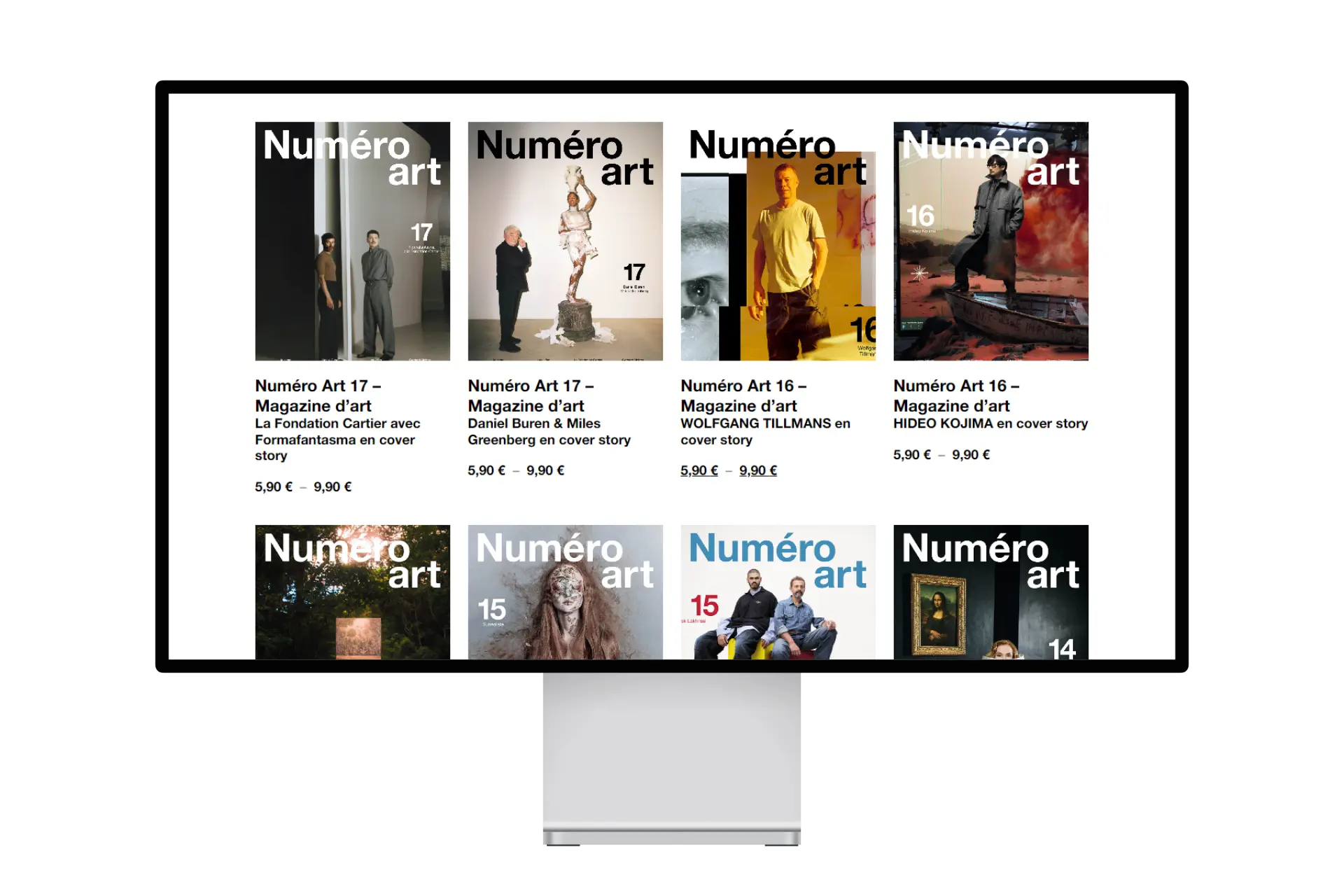 Catalogue des magazines Numéro art disponibles sur Numéro Shop