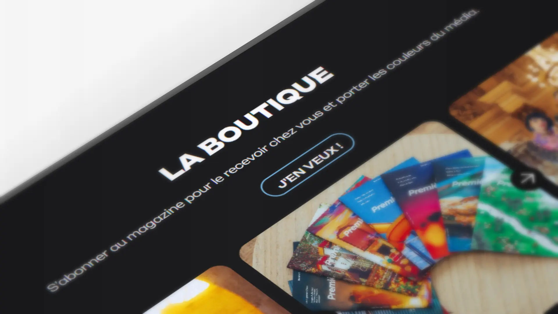Aperçu de la rubrique boutique du site Première Pluie